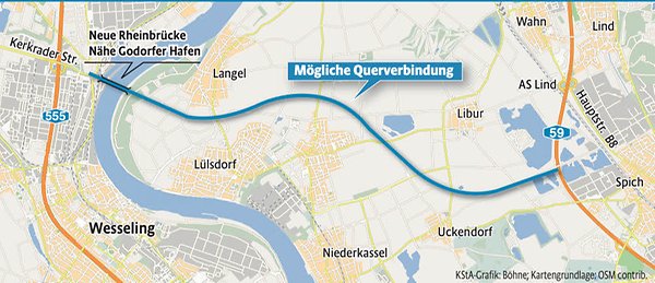 Wie steht es um die Rheinbrücke zwischen Niederkassel und Wesseling?
