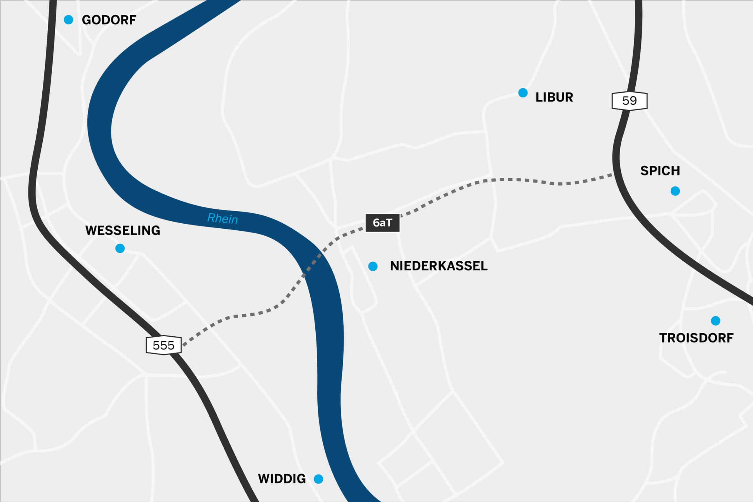Vorzugsvariante Rheinspange 553, Quelle - rheinspange.nrw.de
