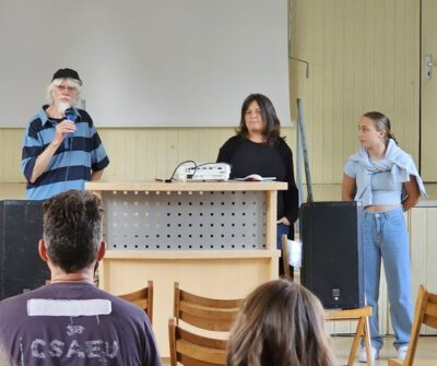 Karin de Miguel Wessendorf, Chayenne, Uli Buchholz bei der Diskussion nach dem Film