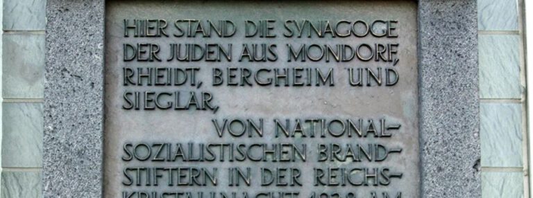 Appell von BÜNDNIS 90/DIE GRÜNEN Niederkassel –  anlässlich des 85. Jahrestages der Reichspogromnacht 1938